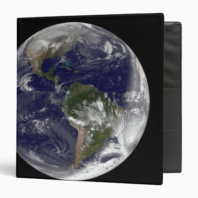 Full Earth showing North America and South Amer 5 3 Ring Binder (Front/Inside)