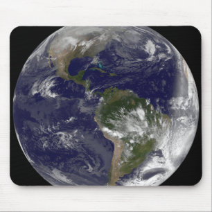 Full Earth showing North America and South Amer 5 Mouse Pad