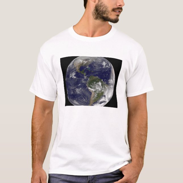 Full Earth showing North America and South Amer 5 T-Shirt (Front)