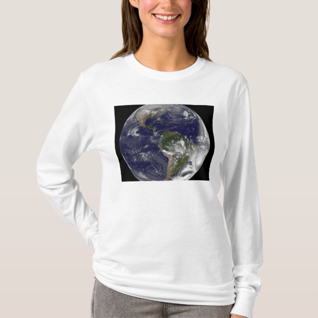 Full Earth showing North America and South Amer 5 T-Shirt (Front)