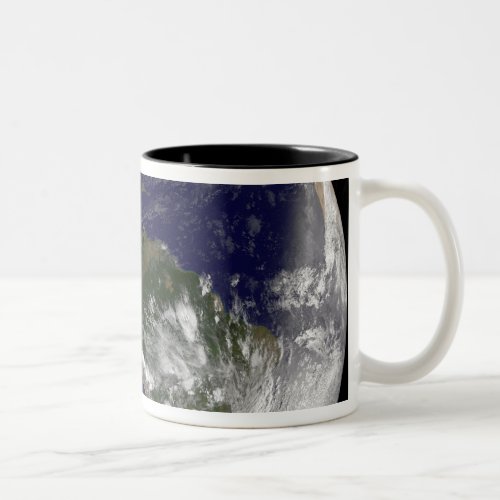 Full Earth showing North America and South Amer 5 Two_Tone Coffee Mug