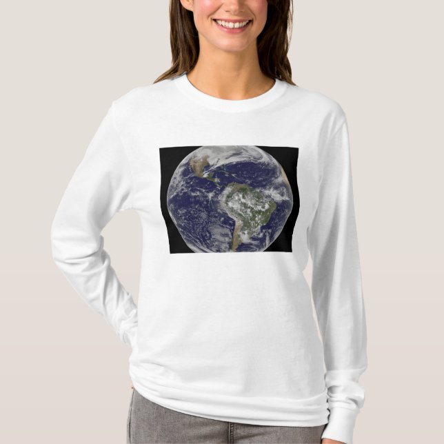 Full Earth showing North America and South Amer 6 T-Shirt (Front)
