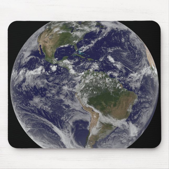 Full Earth showing North America and South Amer Mouse Pad (Front)