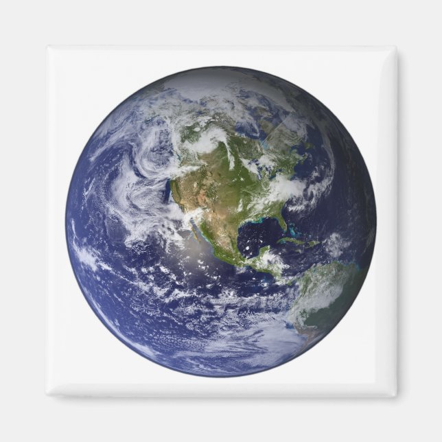 Full Earth showing North America Magnet (Front)