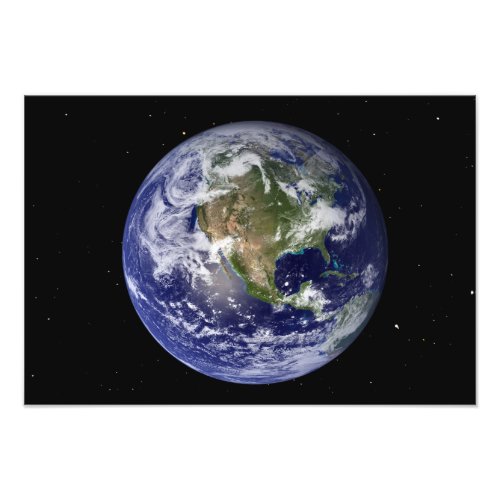 Full Earth showing North America Photo Print