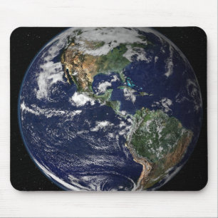 Full Earth showing North and South America Mouse Pad