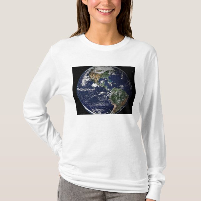 Full Earth showing North and South America T-Shirt (Front)