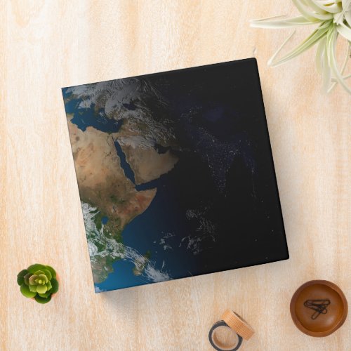 Full Earth Showing Simulated Clouds Over Africa 3 Ring Binder