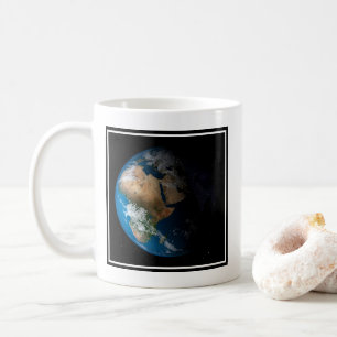 Full Earth Showing Simulated Clouds Over Africa. Coffee Mug