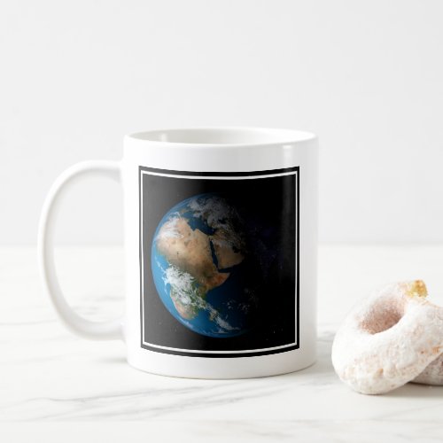 Full Earth Showing Simulated Clouds Over Africa Coffee Mug