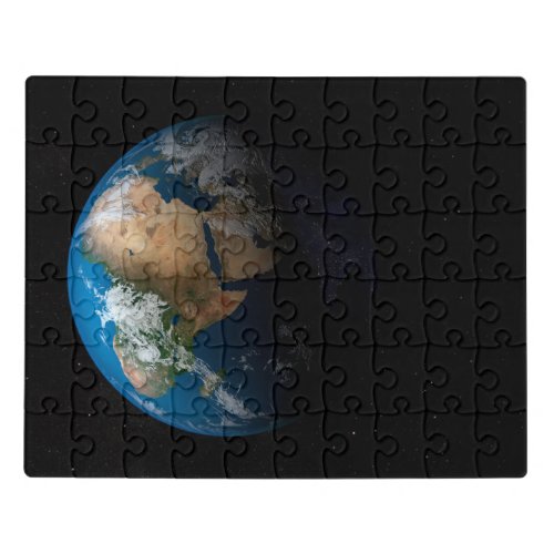 Full Earth Showing Simulated Clouds Over Africa Jigsaw Puzzle