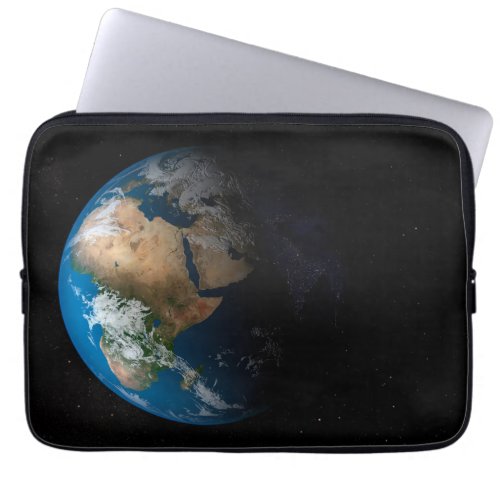 Full Earth Showing Simulated Clouds Over Africa Laptop Sleeve