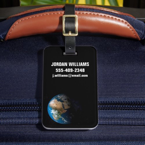 Full Earth Showing Simulated Clouds Over Africa Luggage Tag