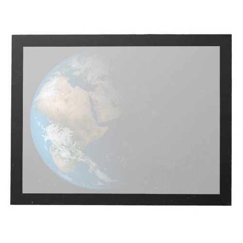 Full Earth Showing Simulated Clouds Over Africa Notepad