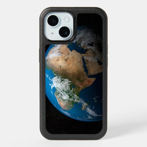 Full Earth Showing Simulated Clouds Over Africa iPhone 15 Case