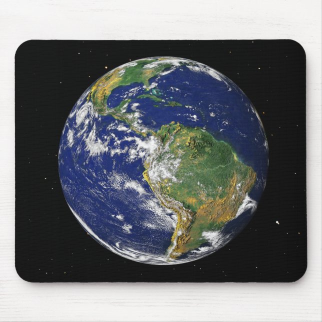 Full Earth showing South America 2 Mouse Pad (Front)