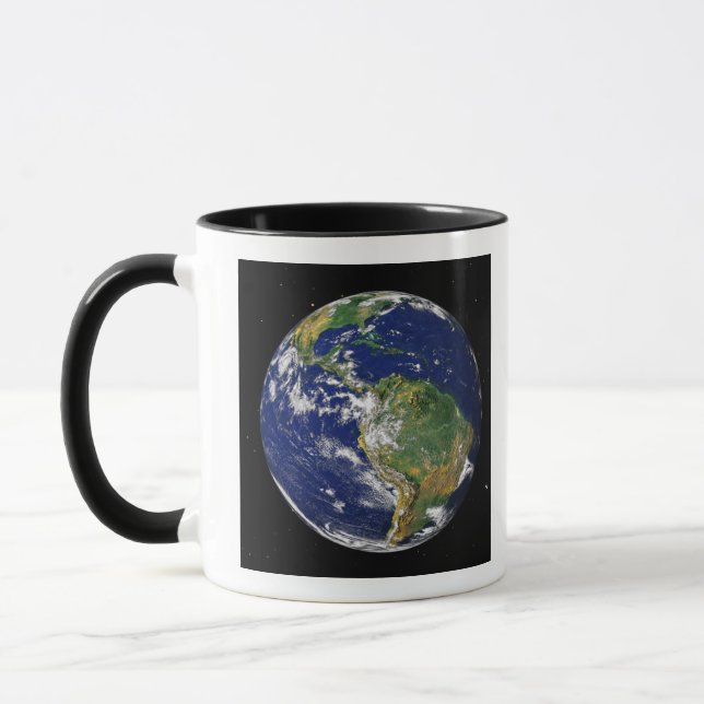 Full Earth showing South America 2 Mug (Left)