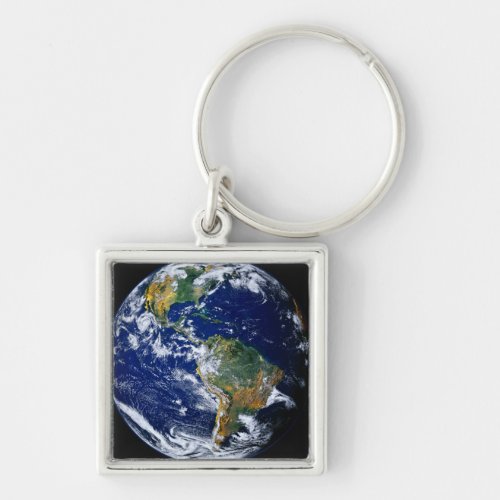 Full Earth Showing The Americas Keychain