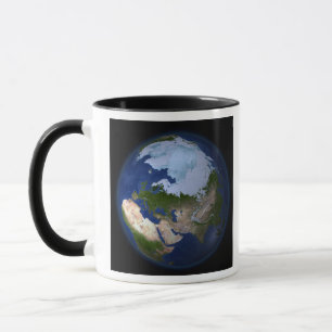Full Earth showing the Arctic region Mug