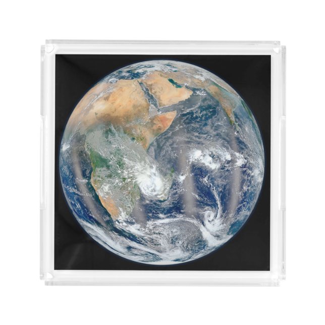 Full Earth Showing The Eastern Hemisphere. Acrylic Tray (Front)