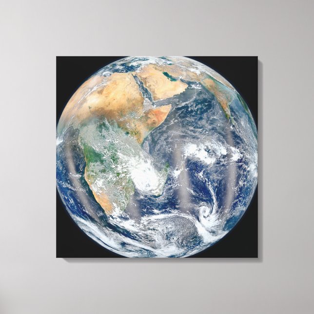 Full Earth Showing The Eastern Hemisphere. Canvas Print (Front)