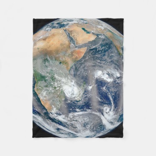 Full Earth Showing The Eastern Hemisphere Fleece Blanket