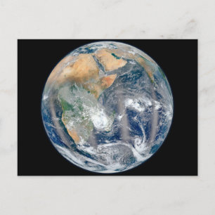 Full Earth Showing The Eastern Hemisphere. Postcard