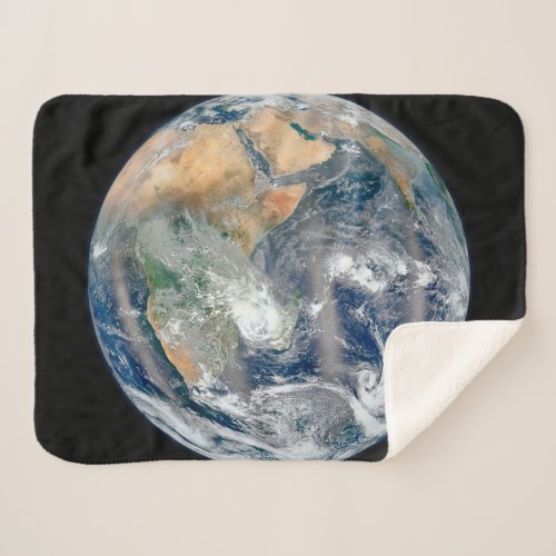 Full Earth Showing The Eastern Hemisphere Sherpa Blanket