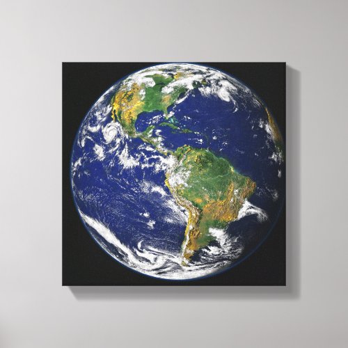 Full Earth showing the western hemisphere Canvas Print