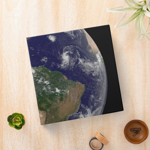 Full Earth Showing Various Tropical Storm Systems 3 Ring Binder