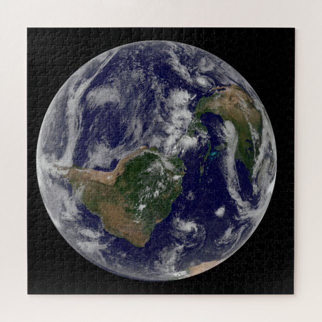 Full Earth Showing Various Tropical Storm Systems. Jigsaw Puzzle (Horizontal)