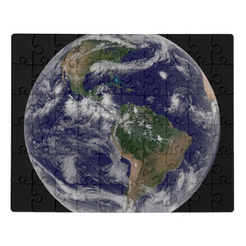 Full Earth Showing Various Tropical Storm Systems Jigsaw Puzzle