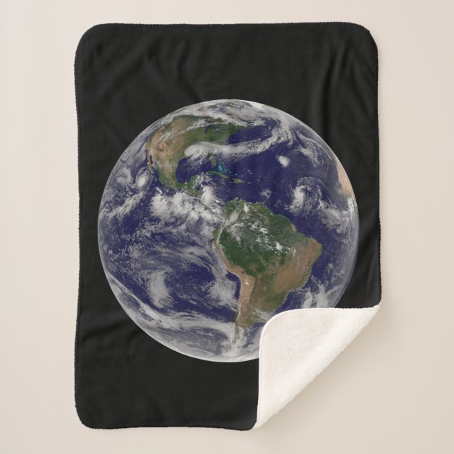 Full Earth Showing Various Tropical Storm Systems. Sherpa Blanket (Front)