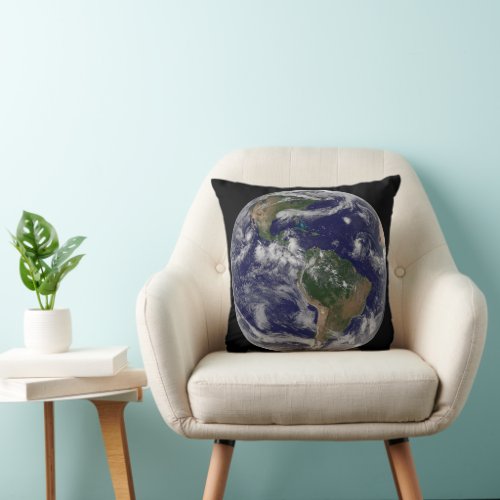 Full Earth Showing Various Tropical Storm Systems Throw Pillow
