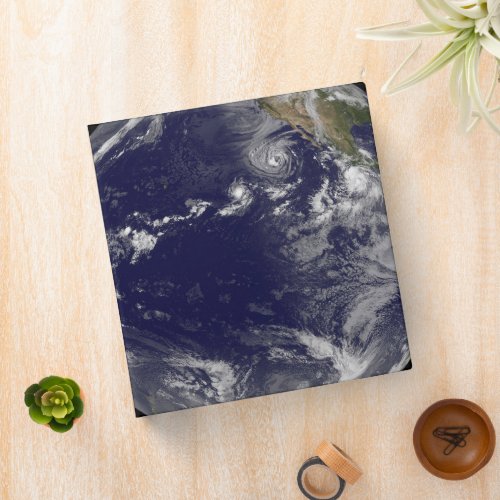 Full Earth Showing Various Tropical Storms 3 Ring Binder