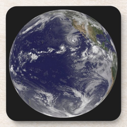 Full Earth Showing Various Tropical Storms Beverage Coaster