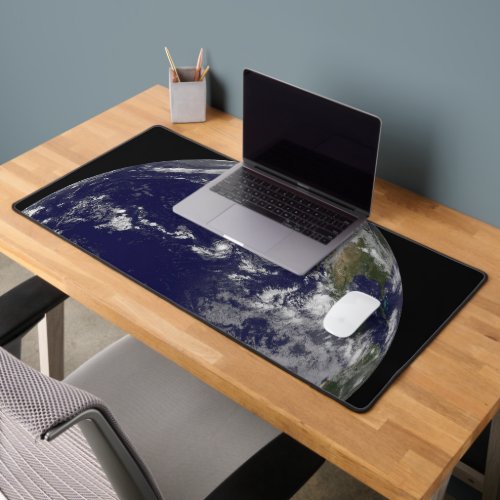 Full Earth Showing Various Tropical Storms Desk Mat