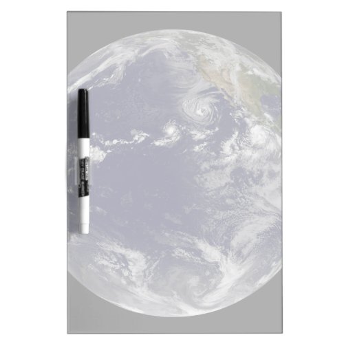 Full Earth Showing Various Tropical Storms Dry Erase Board