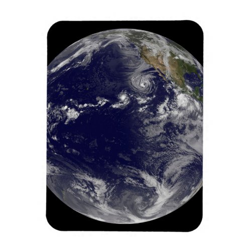 Full Earth Showing Various Tropical Storms Magnet