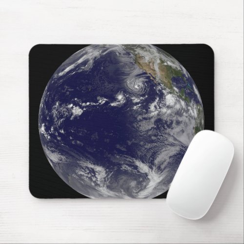 Full Earth Showing Various Tropical Storms Mouse Pad