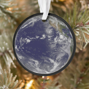 Full Earth Showing Various Tropical Storms. Ornament