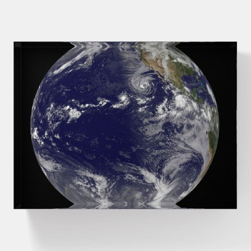 Full Earth Showing Various Tropical Storms Paperweight