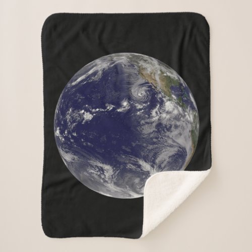 Full Earth Showing Various Tropical Storms Sherpa Blanket