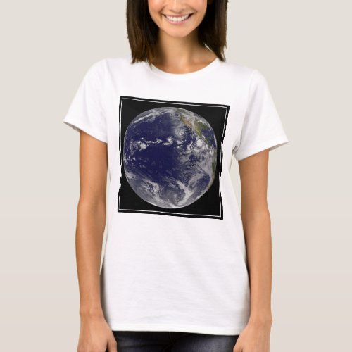 Full Earth Showing Various Tropical Storms T_Shirt