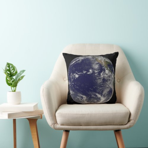Full Earth Showing Various Tropical Storms Throw Pillow