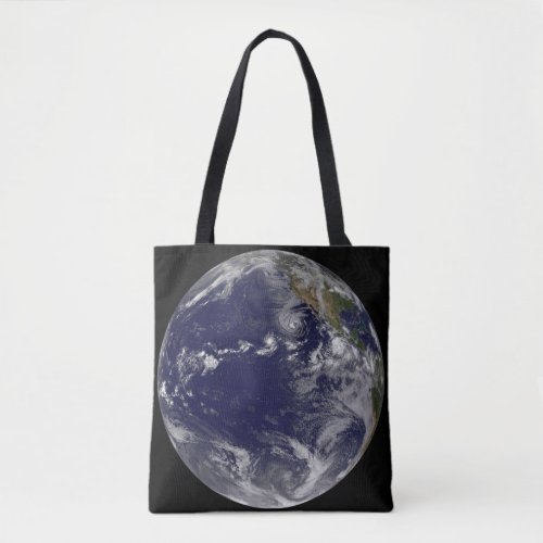 Full Earth Showing Various Tropical Storms Tote Bag