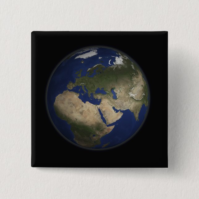 Full Earth view of Africa, Europe, and Middle E Button (Front)