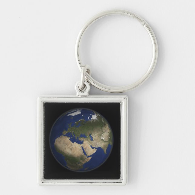 Full Earth view of Africa, Europe, and Middle E Keychain (Front)