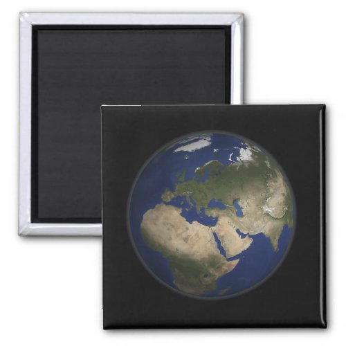 Full Earth view of Africa Europe and Middle E Magnet