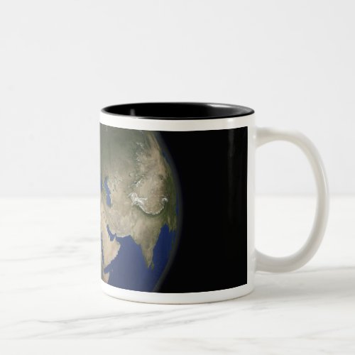 Full Earth view of Africa Europe and Middle E Two_Tone Coffee Mug